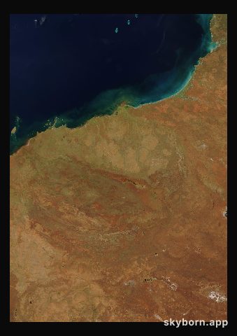 The Earth on 9 February 2012 · Pilbara, Western Australia