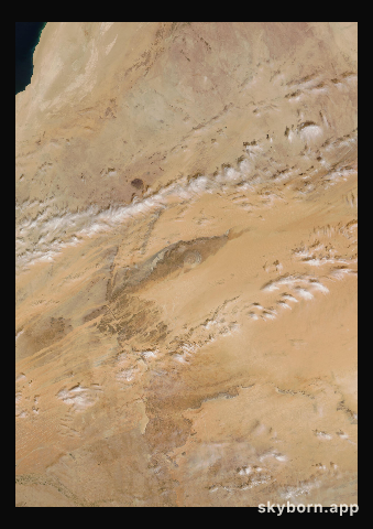 The Earth on 11 February 2012 · Eye of the Sahara, Mauritania