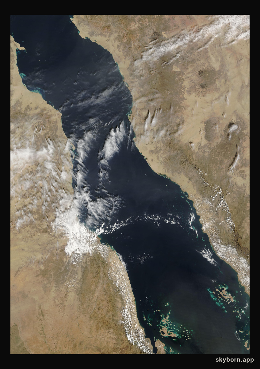 The Earth on 13 February 2012 · Red Sea