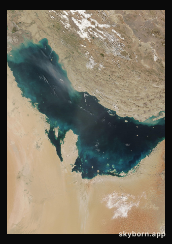 The Earth on 14 February 2012 · Persian Gulf