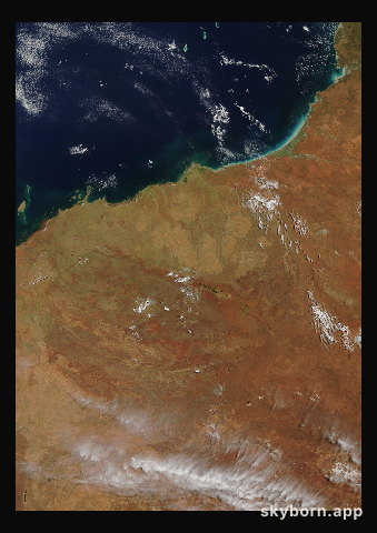 The Earth on 16 February 2012 · Pilbara, Western Australia