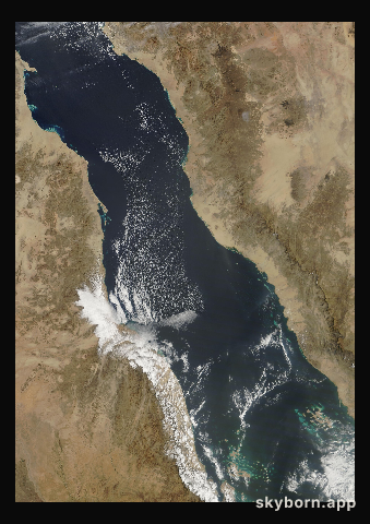 The Earth on 18 February 2012 · Red Sea