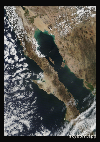 The Earth on 28 February 2012 · Baja California