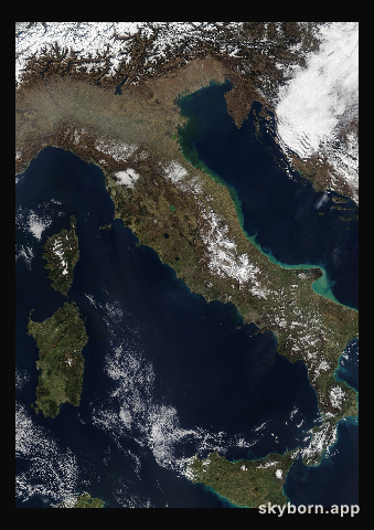 The Earth on 1 March 2012 · Italy and the Adriatic