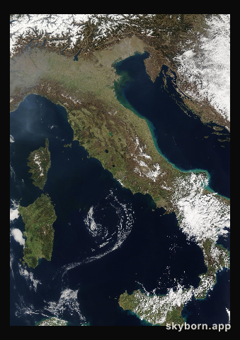 The Earth on 14 March 2012 · Italy and the Adriatic
