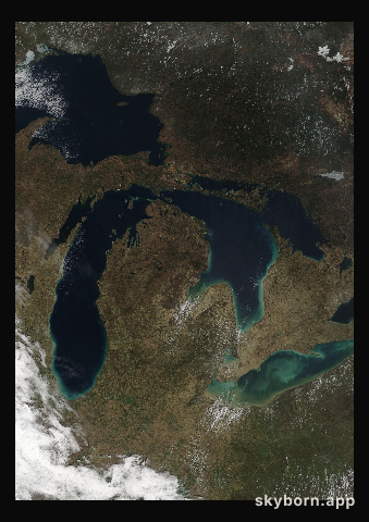 The Earth on 26 March 2012 · Great Lakes