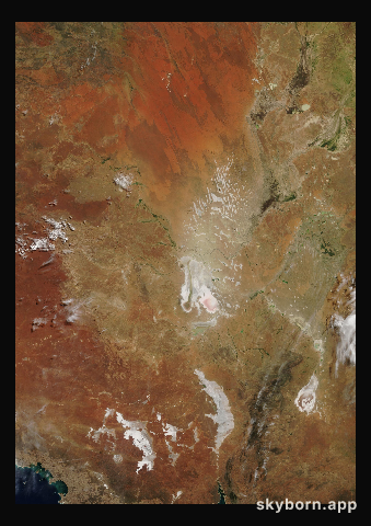 The Earth on 5 April 2012 · Lake Eyre, Australia