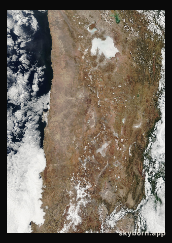 The Earth on 17 April 2012 · Atacama and the Andes