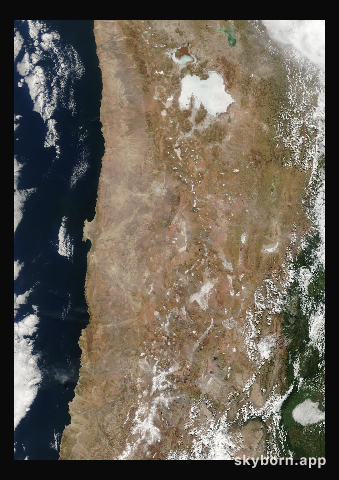 The Earth on 21 April 2012 · Atacama and the Andes