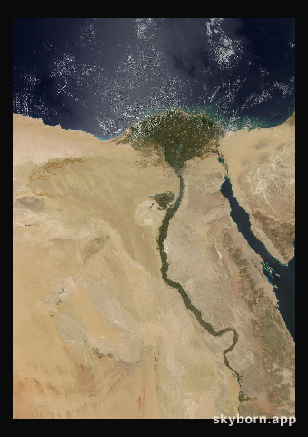 The Earth on 23 April 2012 · Nile Delta and Sinai