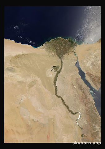 The Earth on 5 June 2012 · Nile Delta and Sinai