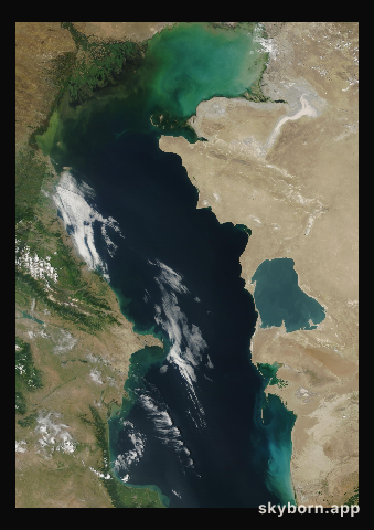 The Earth on 12 June 2012 · Caspian Sea
