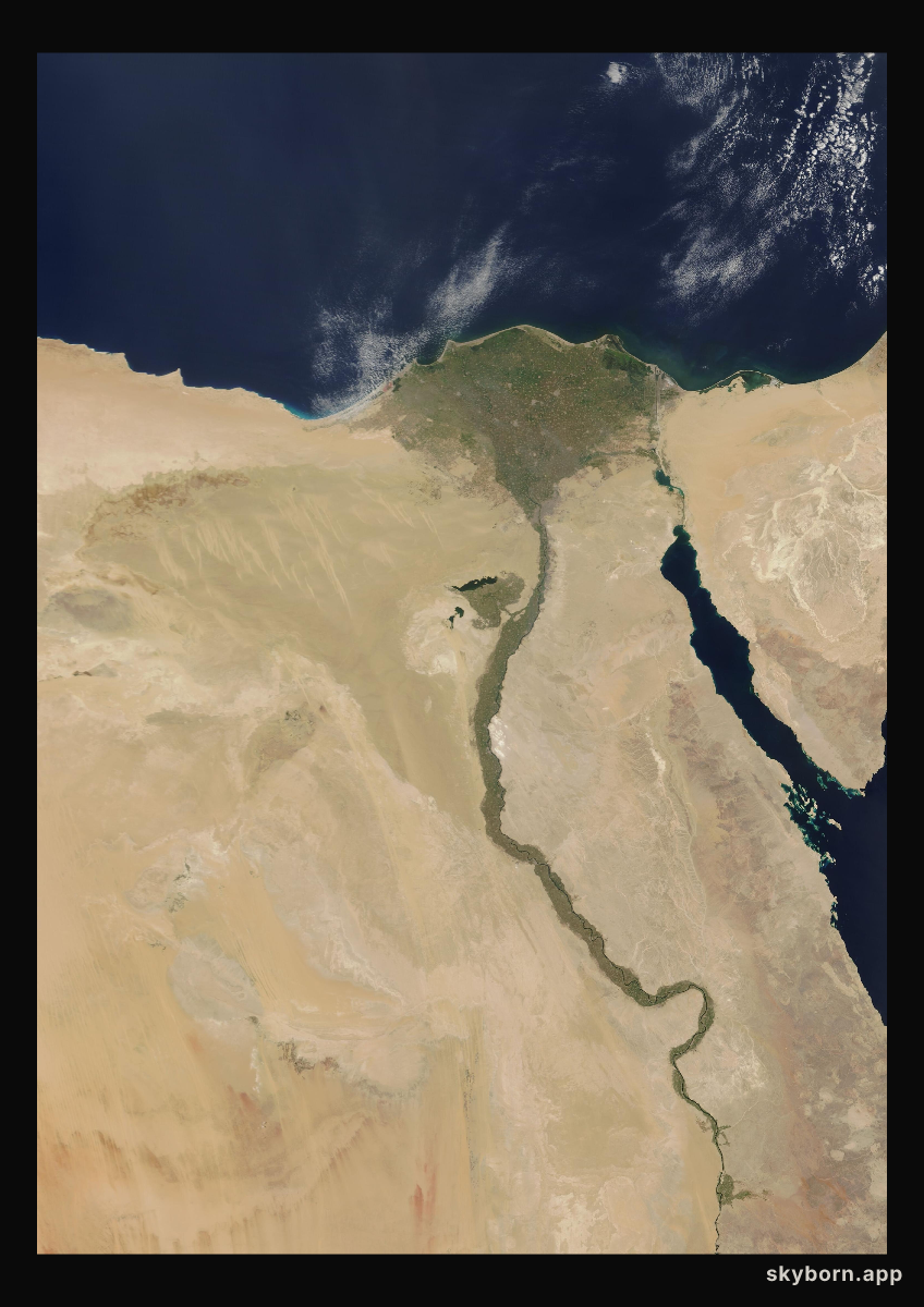 The Earth on 16 June 2012 · Nile Delta and Sinai