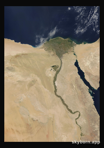 The Earth on 16 June 2012 · Nile Delta and Sinai
