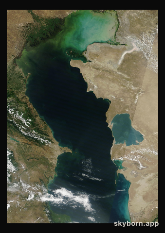 The Earth on 25 June 2012 · Caspian Sea