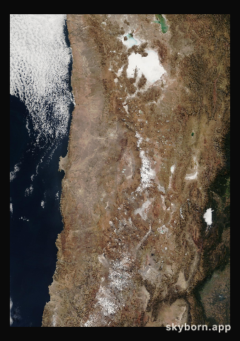 The Earth on 27 June 2012 · Atacama and the Andes