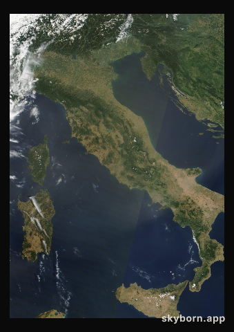The Earth on 1 July 2012 · Italy and the Adriatic