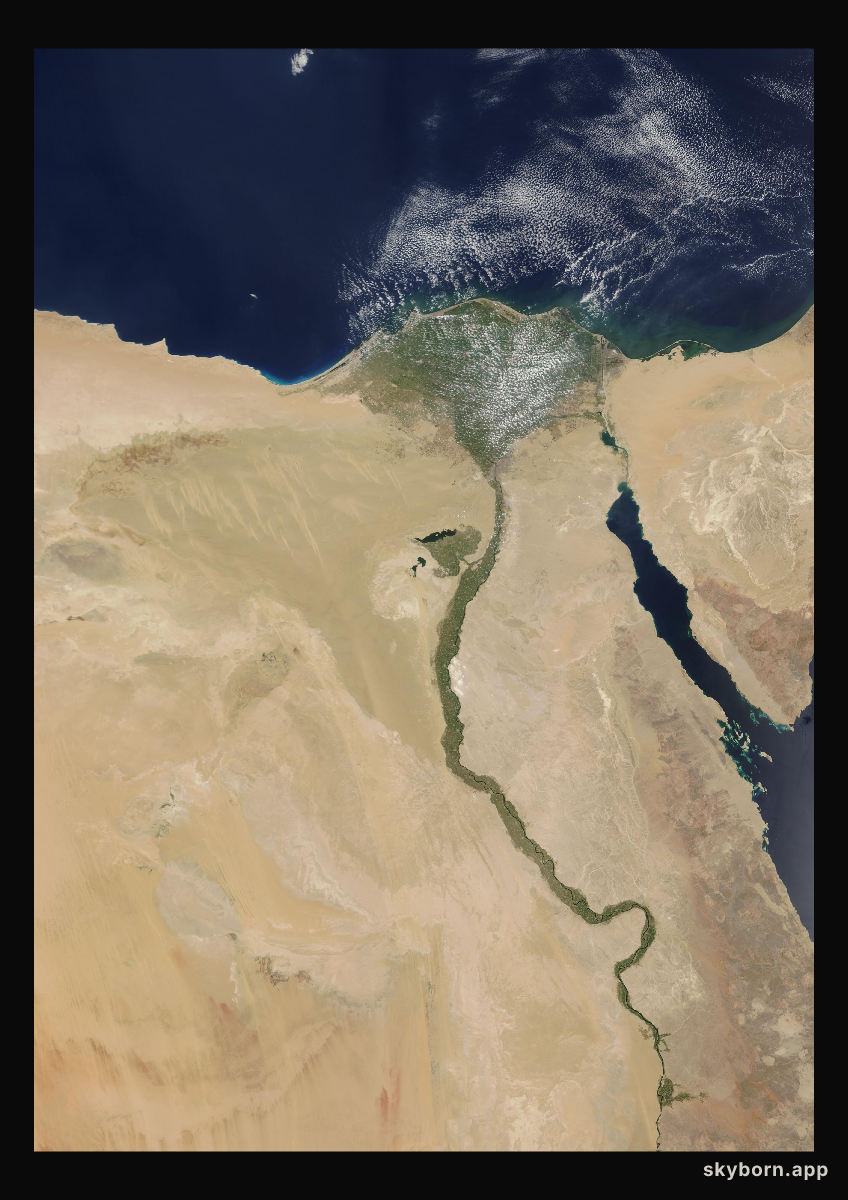 The Earth on 9 July 2012 · Nile Delta and Sinai