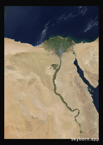 The Earth on 11 July 2012 · Nile Delta and Sinai