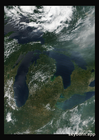 The Earth on 12 July 2012 · Great Lakes