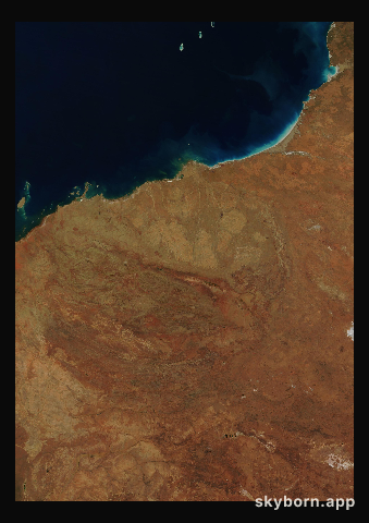 The Earth on 25 July 2012 · Pilbara, Western Australia