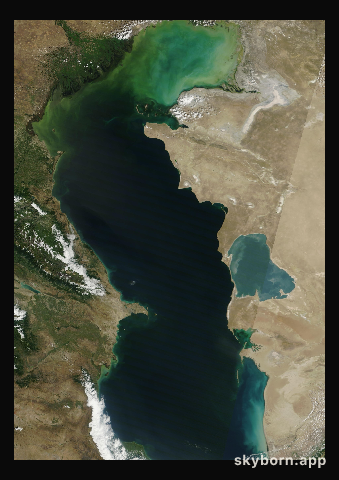 The Earth on 27 July 2012 · Caspian Sea