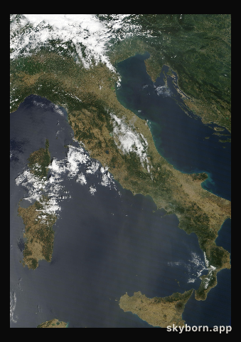 The Earth on 28 July 2012 · Italy and the Adriatic