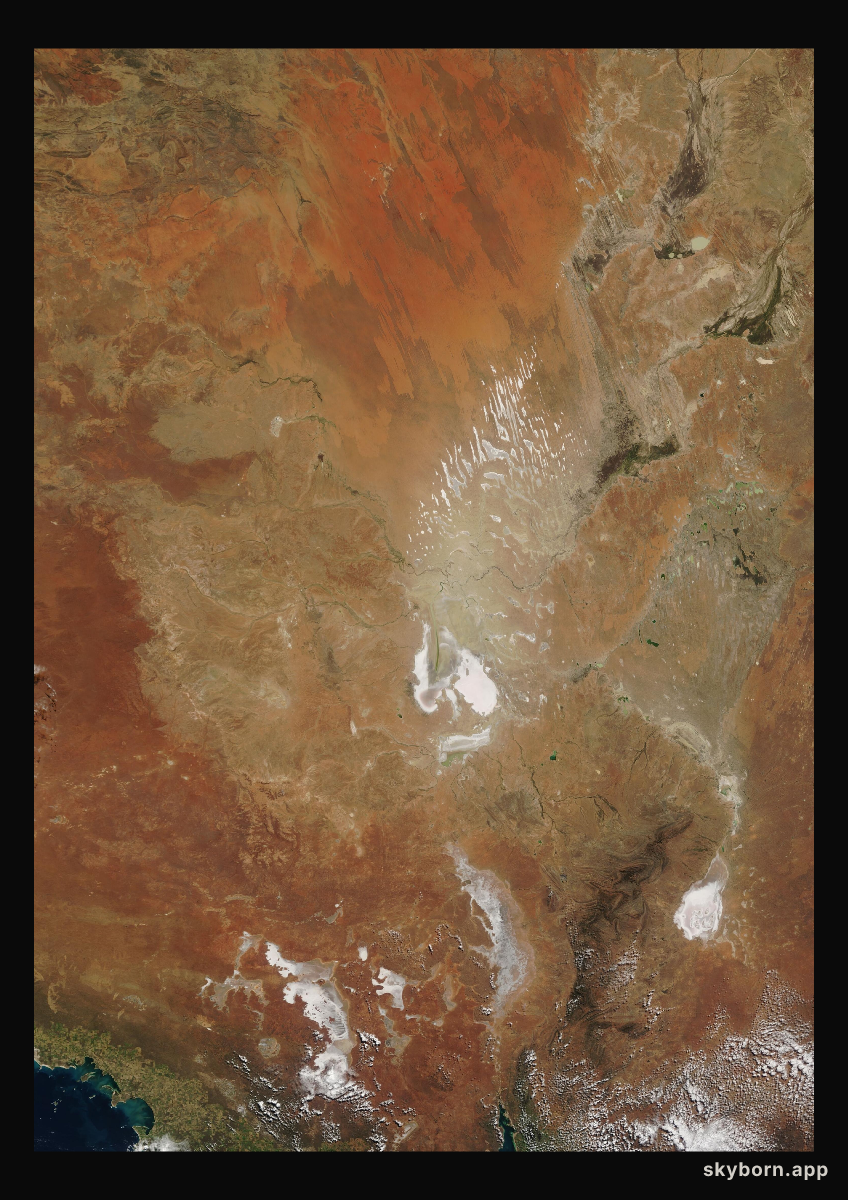 The Earth on 6 August 2012 · Lake Eyre, Australia