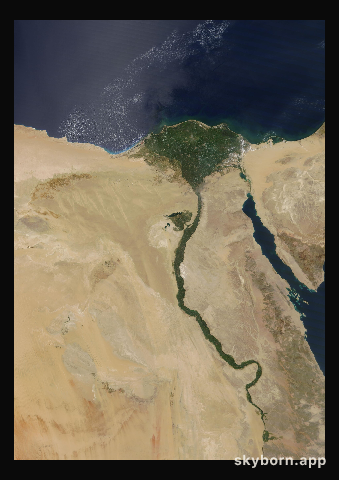 The Earth on 20 August 2012 · Nile Delta and Sinai