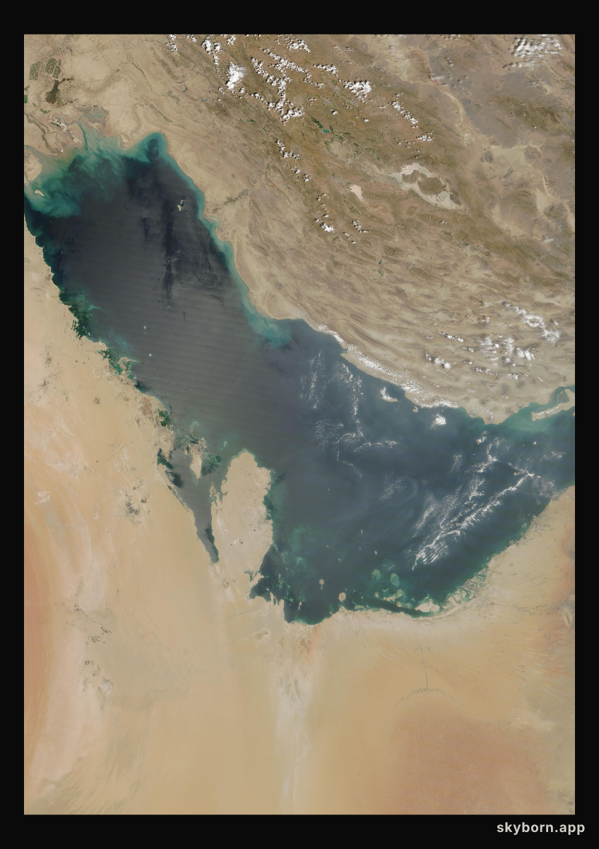 The Earth on 27 August 2012 · Persian Gulf