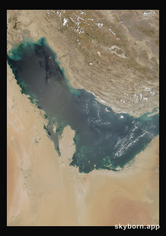 The Earth on 27 August 2012 · Persian Gulf