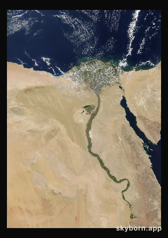 The Earth on 13 September 2012 · Nile Delta and Sinai