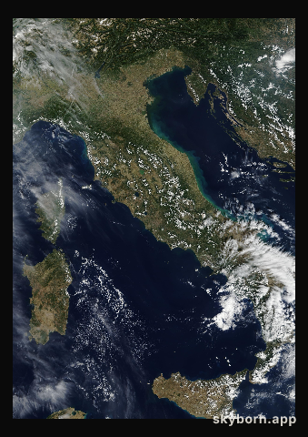 The Earth on 18 September 2012 · Italy and the Adriatic
