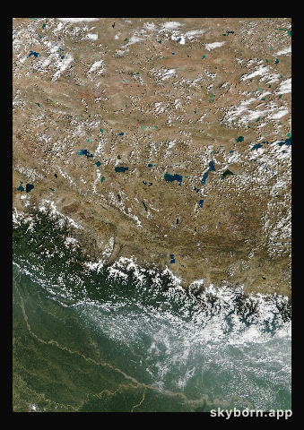 The Earth on 25 September 2012 · Himalaya and Tibet