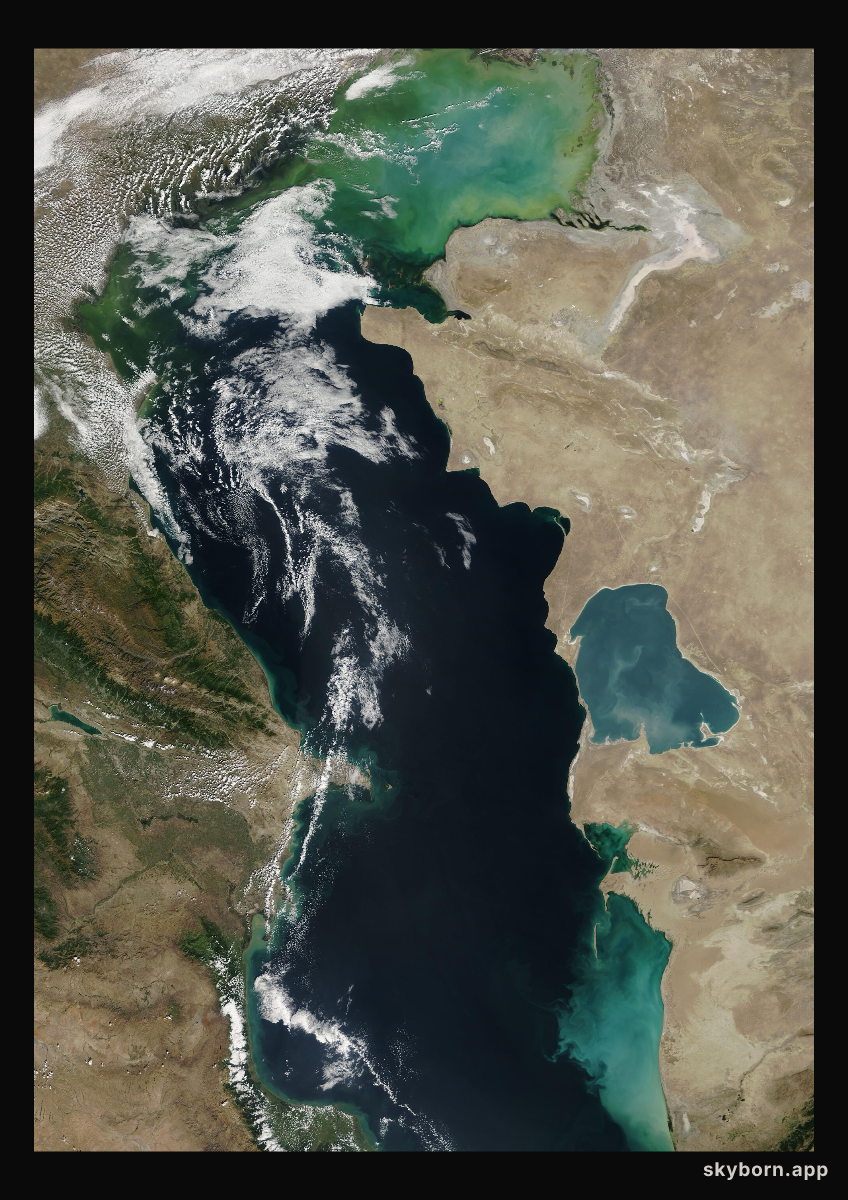 The Earth on 26 September 2012 · Caspian Sea