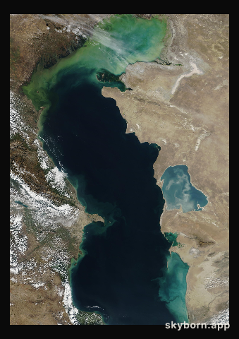 The Earth on 17 October 2012 · Caspian Sea