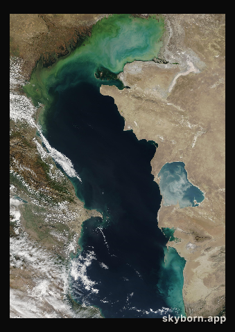 The Earth on 21 October 2012 · Caspian Sea