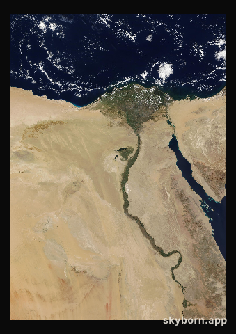 The Earth on 27 October 2012 · Nile Delta and Sinai
