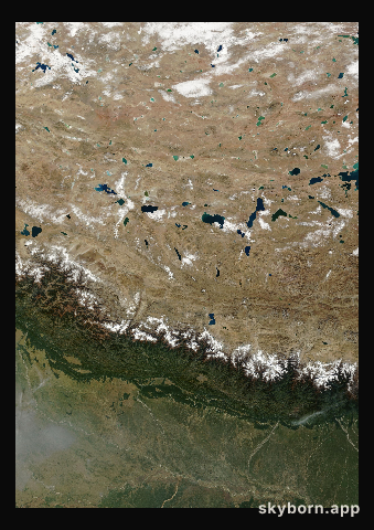 The Earth on 31 October 2012 · Himalaya and Tibet
