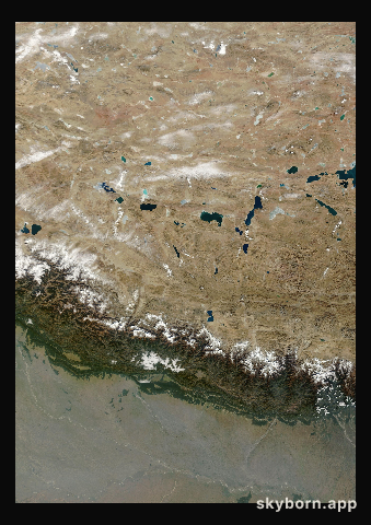 The Earth on 4 December 2012 · Himalaya and Tibet