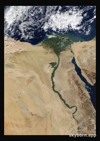 The Earth on 12 December 2012 · Nile Delta and Sinai