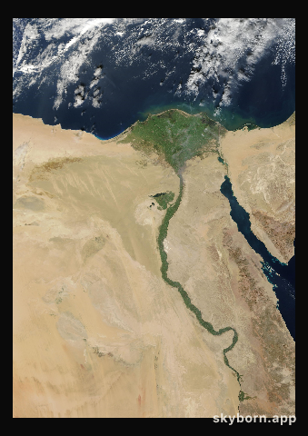 The Earth on 18 December 2012 · Nile Delta and Sinai