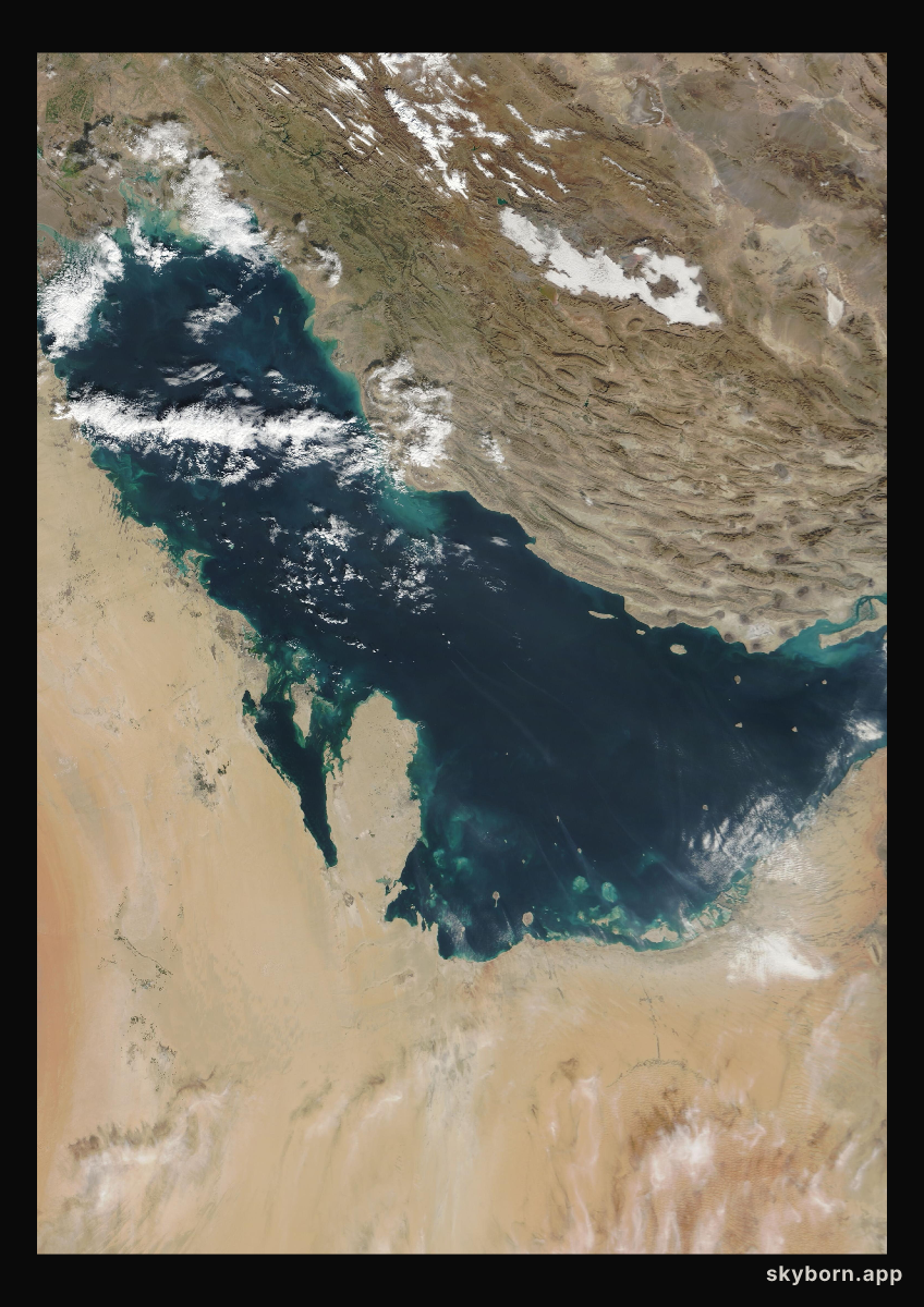 The Earth on 24 December 2012 · Persian Gulf