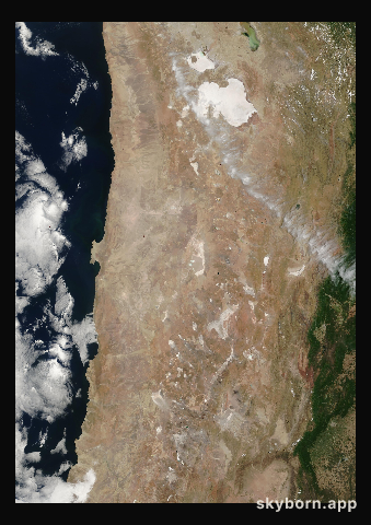 The Earth on 31 December 2012 · Atacama and the Andes