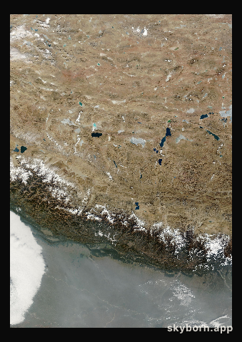 The Earth on 3 January 2013 · Himalaya and Tibet