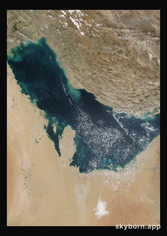 The Earth on 4 January 2013 · Persian Gulf