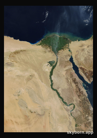 The Earth on 3 February 2013 · Nile Delta and Sinai