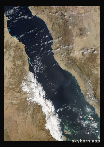 The Earth on 13 February 2013 · Red Sea