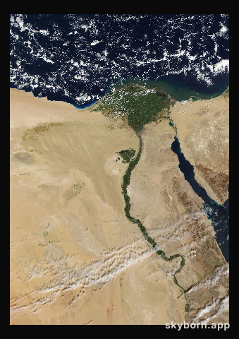 The Earth on 16 February 2013 · Nile Delta and Sinai