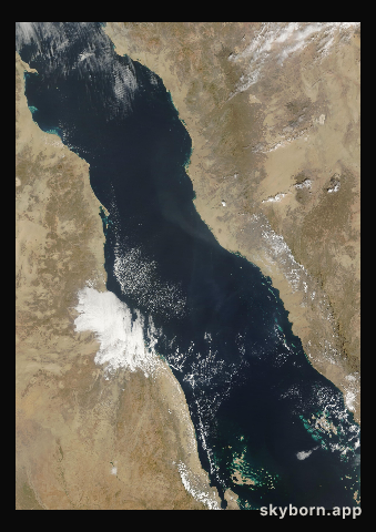 The Earth on 17 February 2013 · Red Sea